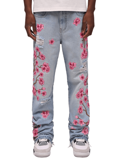 Sakura Flare Denim - Light Stone