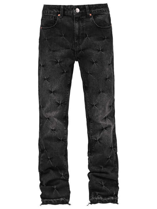 Pinched Flare Denim - Black