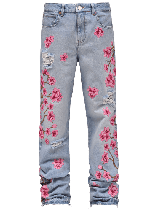 Sakura Flare Denim - Light Stone