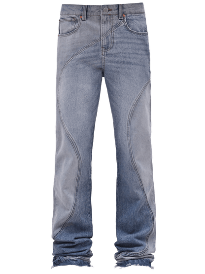 Wave Flare Denim - Light Stone